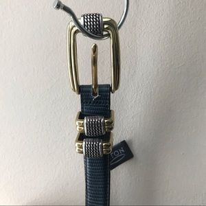 BRIGHTON CLASSICS BLUE LEATHER BELT TEXTURED SIZE MEDIUM 30